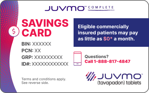 JUVMO™ Complete Savings Card.